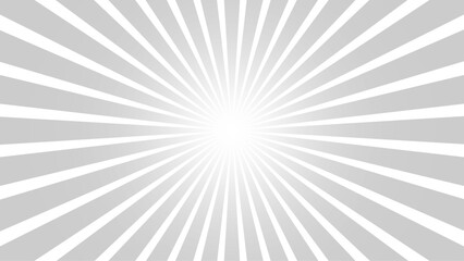 Abstract gray sun rays vector background illustration.