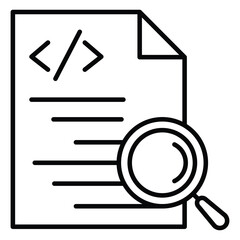 Code Review and Software Testing vector Icon design