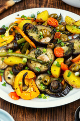 Oven baked vegetables.