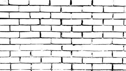 Vintage whitewashed plastered old brick wall textured background.