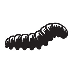 Fascinating Caterpillar silhouette, a glimpse into the life of an insect – Caterpillar illustration – Caterpillar vector – Insect silhouette


