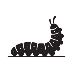 Vibrant Caterpillar silhouette, a future butterfly in the making – Caterpillar illustration – Caterpillar vector – Insect silhouette

