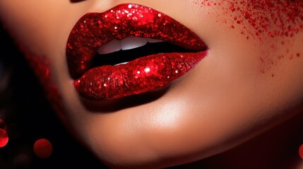 Obraz premium shine red sparkles