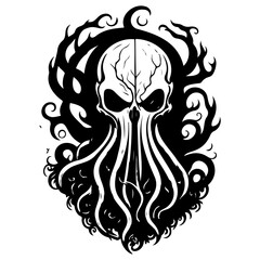 halloween cthulhu horror scary illustration sketch hand draw