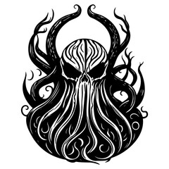 halloween cthulhu horror scary illustration sketch hand draw