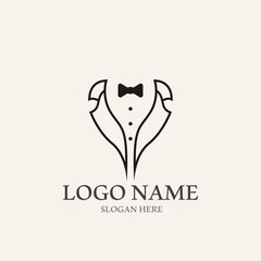 tuxedo elegant icon vector illustration template design