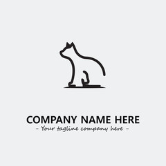 Cat illustration black and white for logo company vector image
