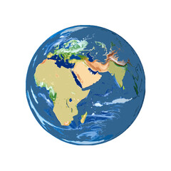 Earth vector with no background 