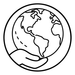 earth globe vector illustration