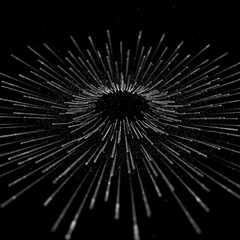 Obraz premium Shimmering magnetic field silver particles AI physics wallpaper background