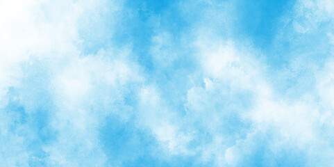 Watercolor illustration art marble painting abstract blue color texture, blue sky with clouds  aquarelle paint blue paper textured canvas perfect light sky blue shades watercolor background.