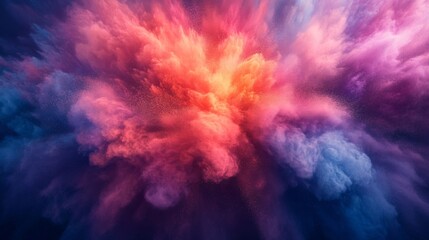 Obraz premium Vibrant Color Powder Explosion Abstract Background