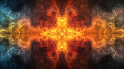 Obraz premium Fiery Abstract Flame Pattern Background