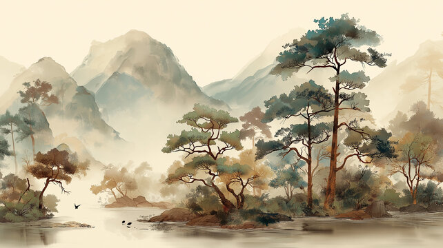 山水画 Images – Browse 1,408 Stock Photos, Vectors, and