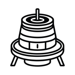 Outline of Centrifuge on white background