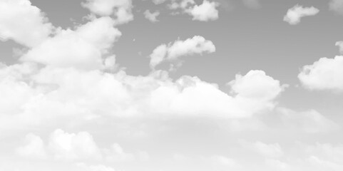 Photo of beautiful cloudy sky with gray cumulus clouds. Grey storm clouds in sky