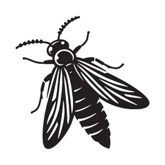 Serene Firefly silhouette, lighting up the evening with ease – Firefly illustration – Firefly vector – Insect silhouette


