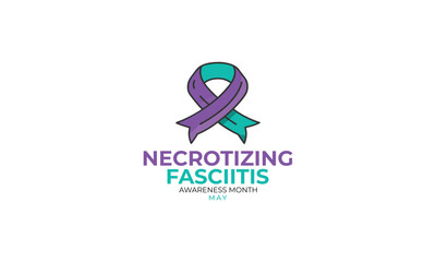 Necrotizing fasciitis awareness month. background, banner, card, poster, template. Vector illustration.