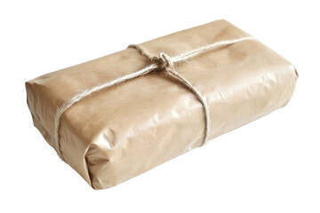 Isolated Rectangular Wrapped Gift