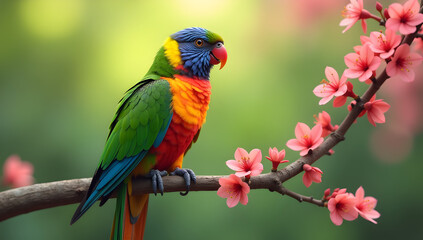 Fototapeta premium red and yellow macaw