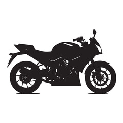 Fototapeta premium Motorcycle motorbike silhouette vector White Background.