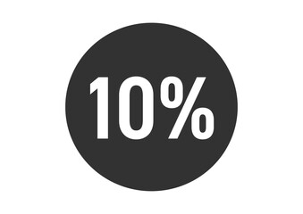 10%のフラットなアイコンイラスト