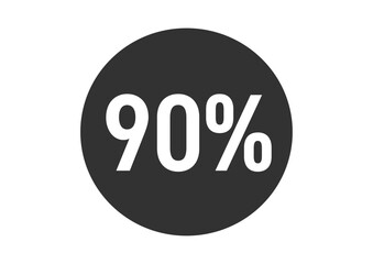 90%のフラットなアイコンイラスト