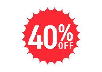 40%OFFのフラットなアイコンイラスト