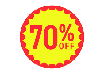 70%OFFのフラットなアイコンイラスト