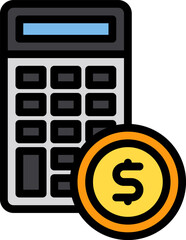 calculator Illustration on a white backgr