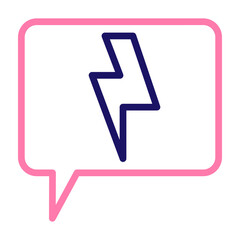 Instant Chat Vector Line Two Colors Icon Design