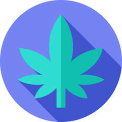 Cannabis Illustration on a white background     