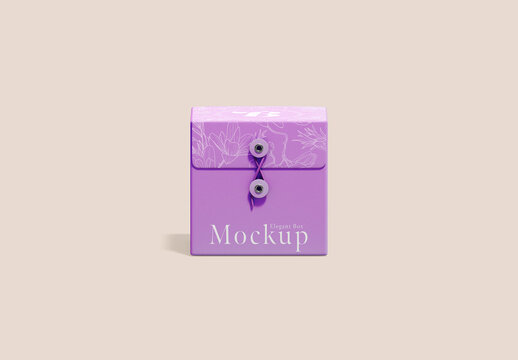 Isolated Frontal View Elegant Square Box