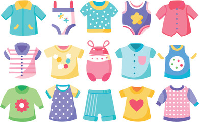 Colorful Baby Clothes Set &ndash; Cute Cartoon Onesies, Rompers, and Outfits for Kids and Newborns