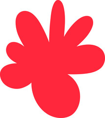 Red Floral Burst Abstract