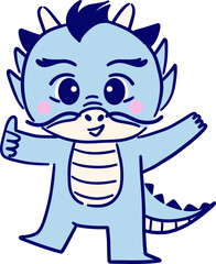 Cute Dragon with Pouting Face