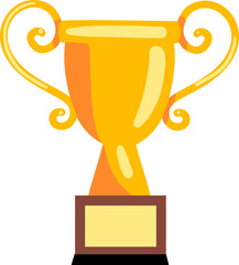 Rounded Golden Trophy with Base