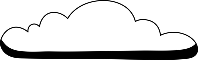 Long Puffy Cloud with Pointed Ends