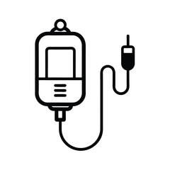 Outline of Infusion pump on white background