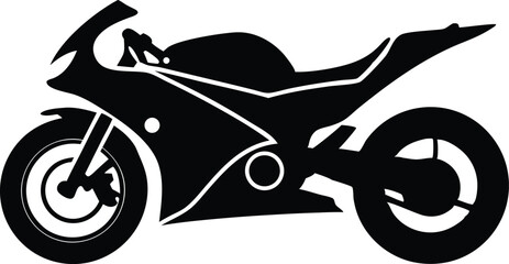 Obraz premium Motorbike illustration silhouette black vector art work