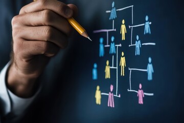 Organizational chart being drawn