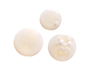 round drops gel serum on a transparent background