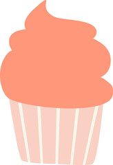 cute and sweet cupcakes design elements illustration