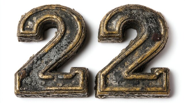 Grunge metallic number twenty-two.
