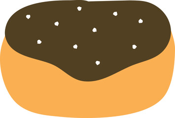 Hand drawn chocolate bread vector illustration