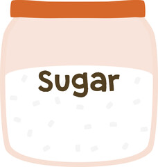 sweet sugar in jars tube container