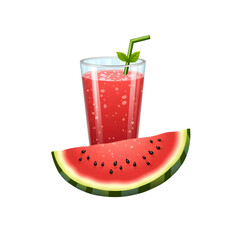 slice of watermelon juice