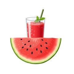 watermelon juice isolated on white background