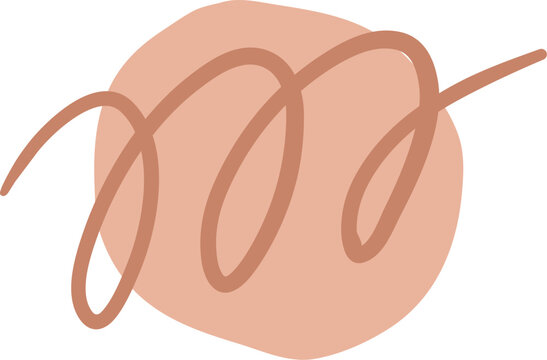 Hand drawn basic abstract shape with scribble element shapes and doodle Contemporary modern trendy