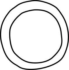 Obraz premium Hand drawn abstract circular line boho mid century decoration